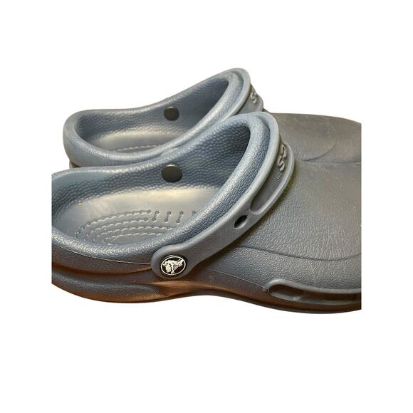 Crocs Men 9 Women 11 Bistro Work Clog Navy Blue Restaurant Non Slip Clog Shoe - Picture 5 of 11